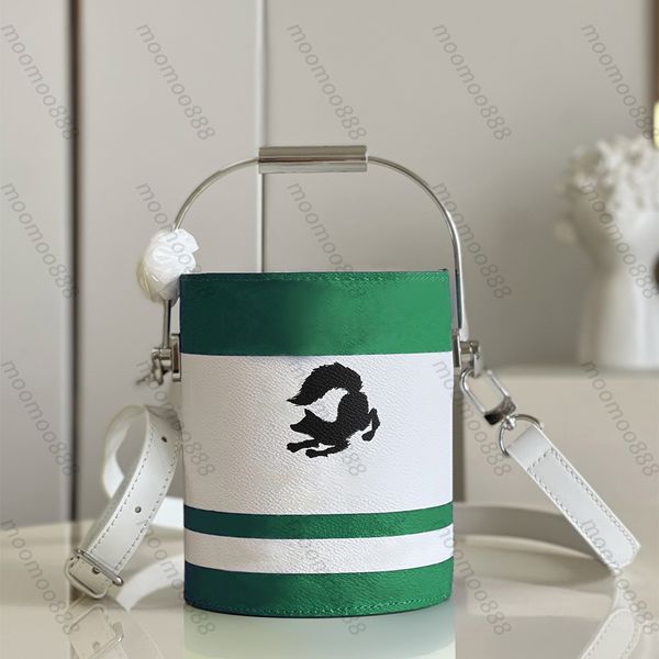 12A All-New Mirror Quality Designer Mini Can Bag Womens Paint Bucket Luxurys Handbags Genuine Leather Cowhide Canvas PurseCrossbody Shoulder