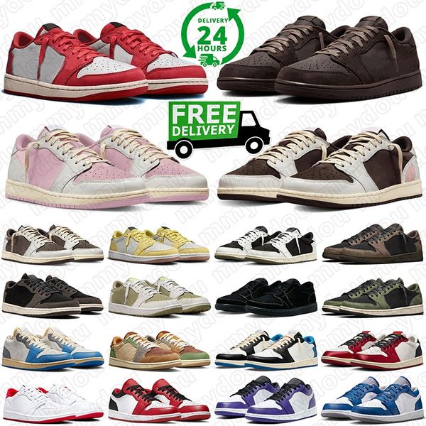 free shipping basketball shoes mens womens designer sneakers Velvet Brown Olive Game Royal Black Cement women men outdoor sports trainers sn