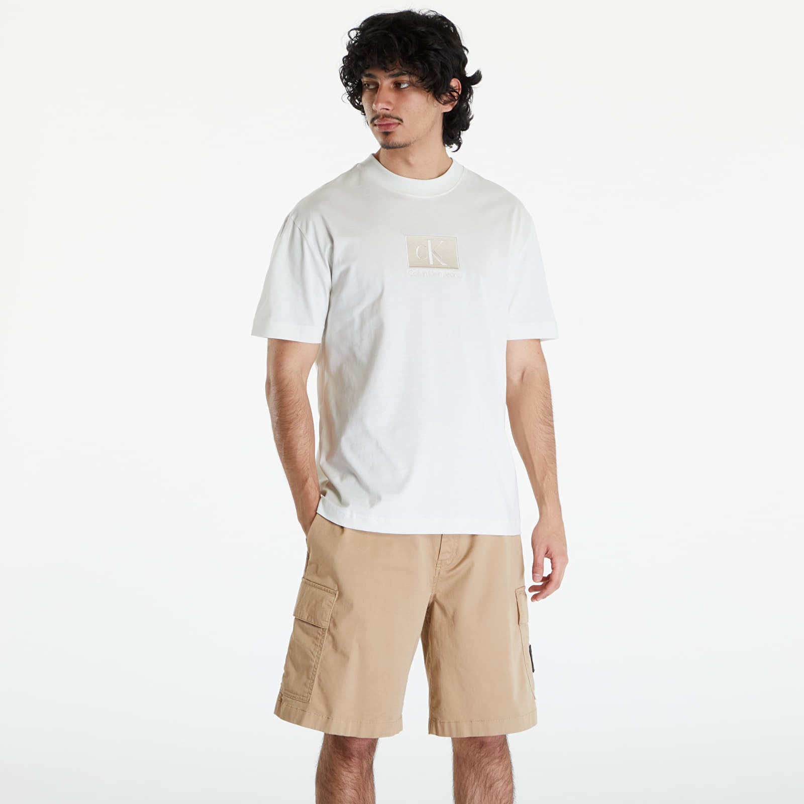 Koszulka Calvin Klein Jeans Embroidery Patch T-Shirt White L