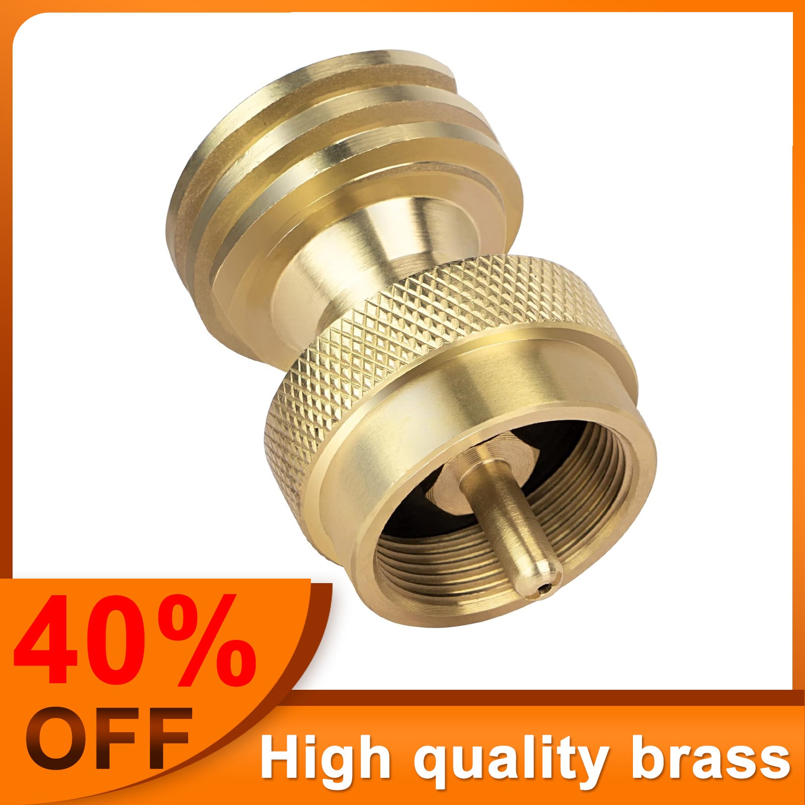 TEMU Werhoo Propane Adapter 1lb Propane Tank Adapter, 20lb To 1lb Converter, Small Propane Tanks When 20lb Ran Out, Solid Brass