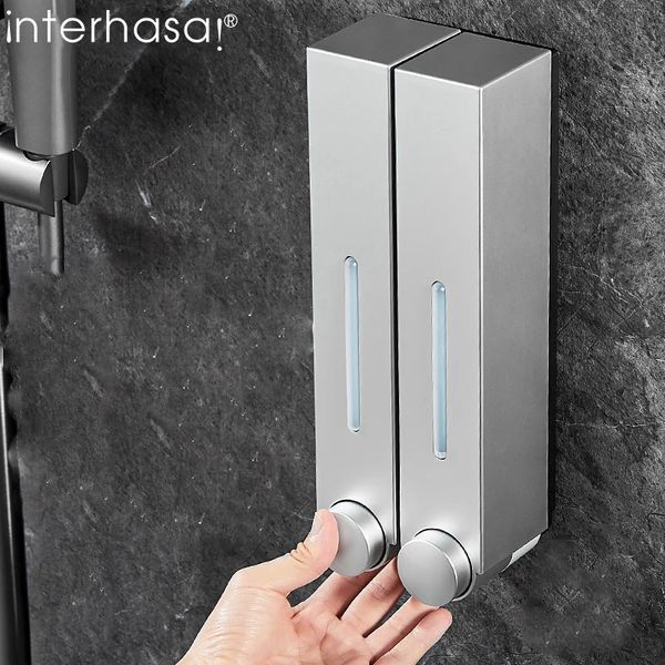 Interhasa Liquid soap dispenser Wall mounted shower shampoo Bathroom gel removal 240830