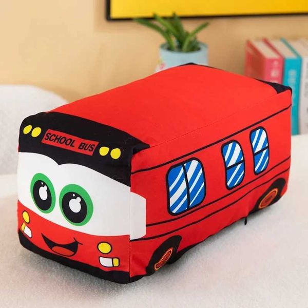 Emulational Cute School Bus Plush Toy Pillow Artificial Soft Stuffed Dolls Baby Kids Gift Cute Lovely Stuffed Dolls X2410281