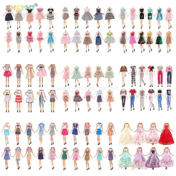 1PC Dollhouse Miniature Doll Dress Short Skirt Blouse Summer Casual Priness Dress Wear Clothing For 30cm Dolls Fashion ClothesCL240712