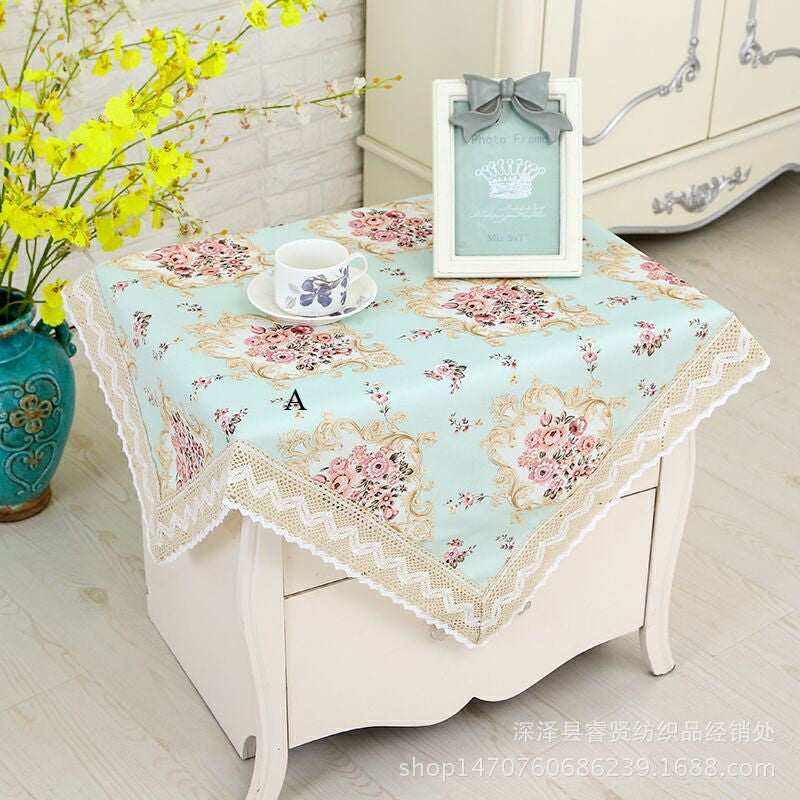 Bedside Table Cover Cloth Dust Cover Microwave Oven 2025 Towel Cover Fabric E6