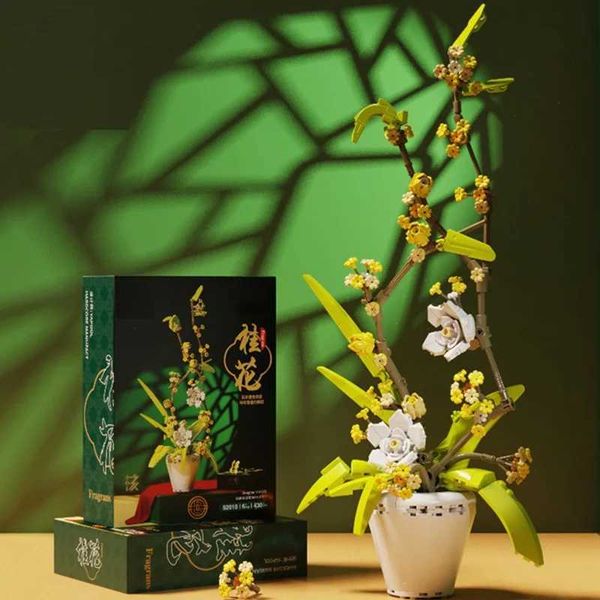 Construção Block Orchides Série de Orquídeas Bonsai Construir Flores de Toy Flores de Flores Adultos Montagem de Flor Toys Para Presentes Ar