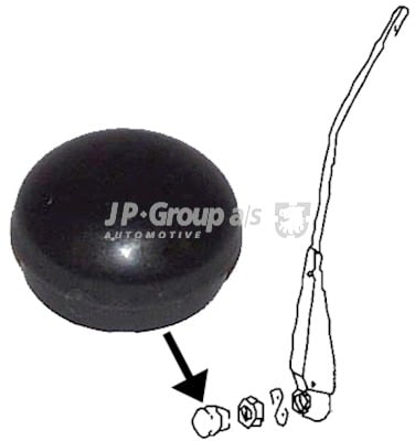 Cap, wiper arm JP GROUP 8198350100