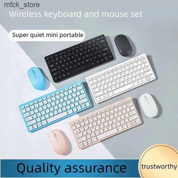 Keyboards 2.4G Wireless Keyboard and Mouse Protable Mini Keyboard Mouse Combo Set For Notebook Laptop Mac Desktop PC Computer Smart TV 4 J24