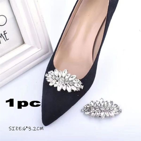 1 piece of rhinestone shoe clip classic detachable flower-bow shoe accessory fashionable bridal wedding shoe decoration charm 241203ww