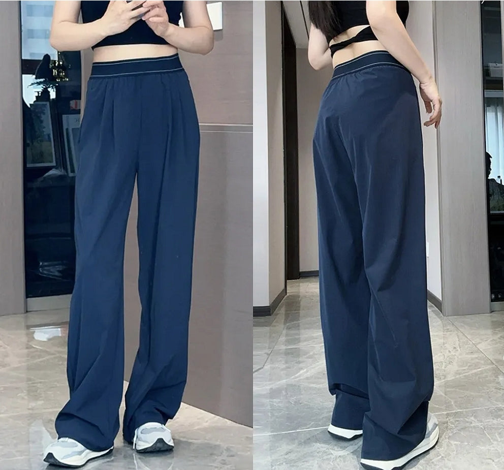 Designer Yoga Sports Pants Womens High-Waist Full-length Dance Studio Trousers Straight-Leg leggings Trouser Yoga Suit Sweatpants Wrinkle-resistant