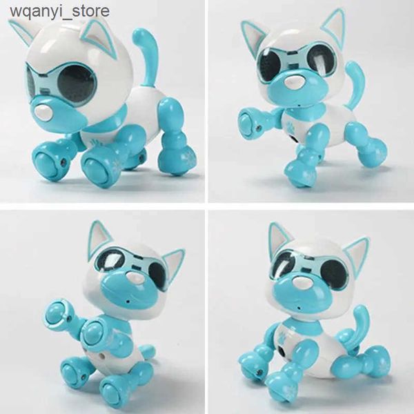Electronics Intelligent Robot Dog Talking Toy Intelligent Puppy Robot Dog Electronic LED Eyes Sound Recording Singing Sleep Childrens Gift L