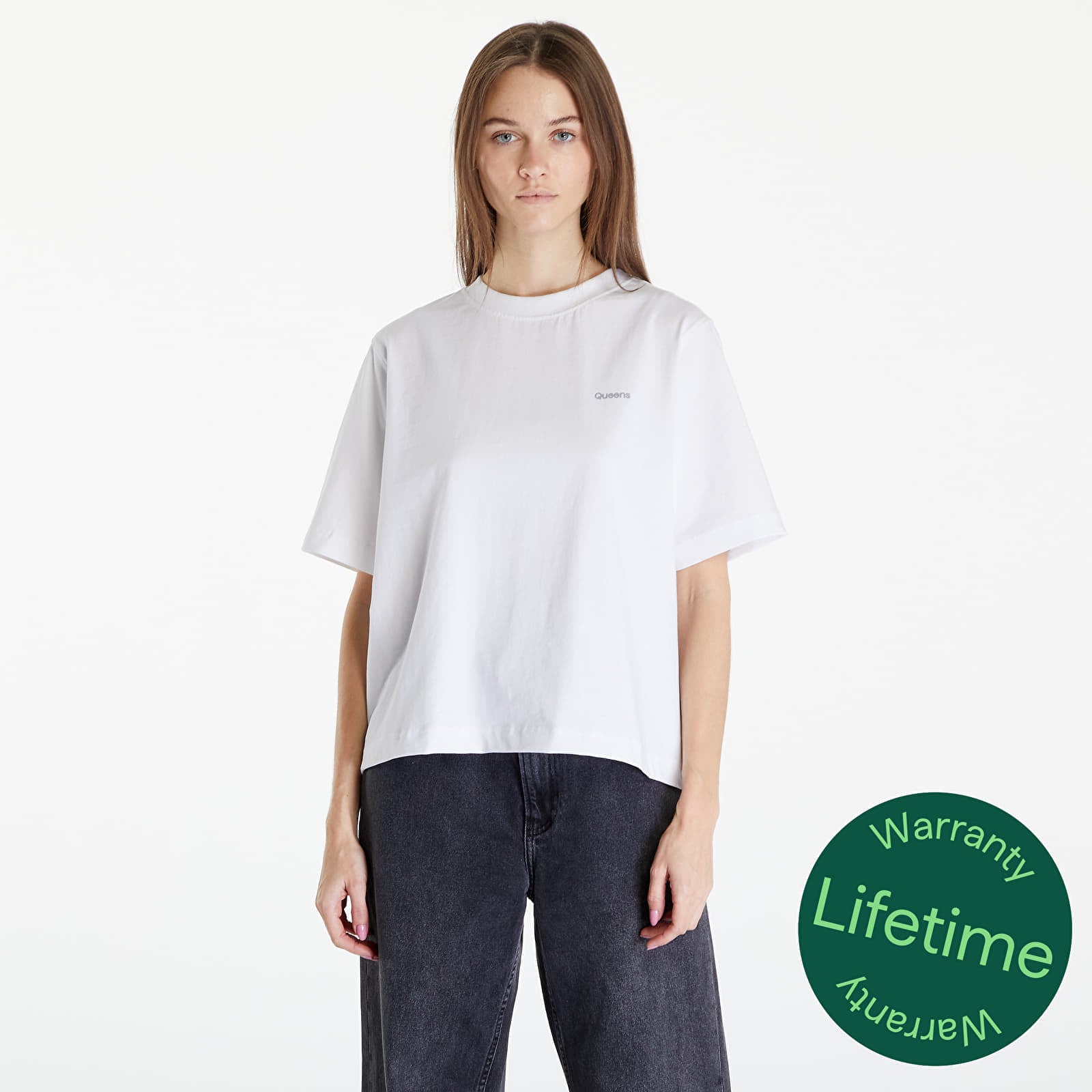 Koszulka Queens Women's Essential T-Shirt With Contrast Print White XL