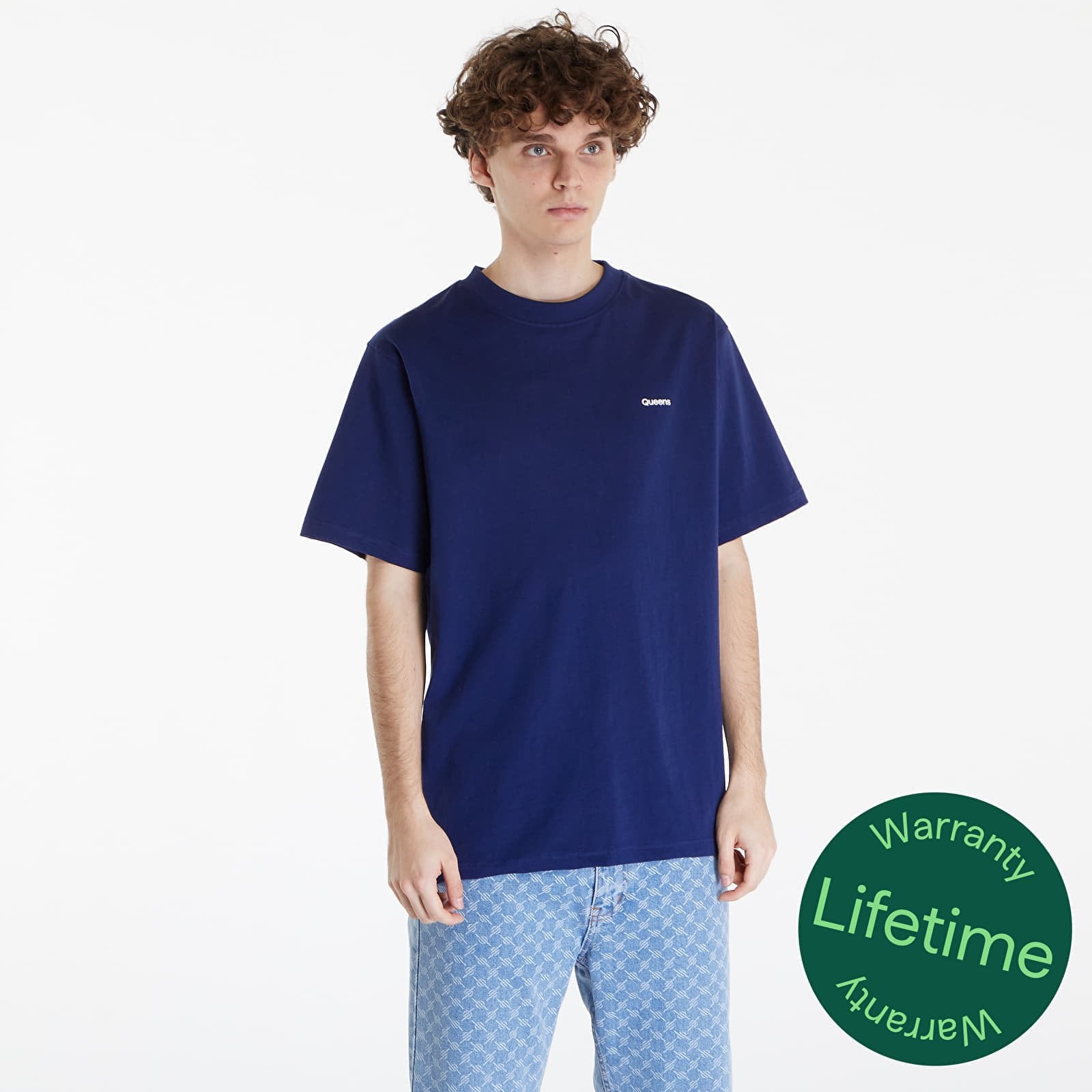 Koszulka Queens Men's Essential T-Shirt With Contrast Print Navy S