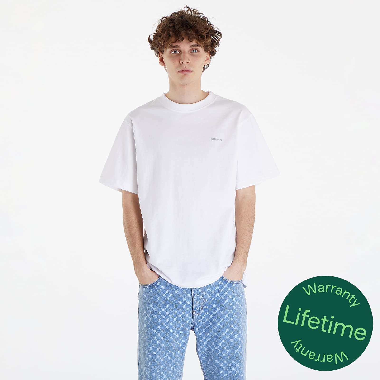 Koszulka Queens Men's Essential T-Shirt With Contrast Print White XL