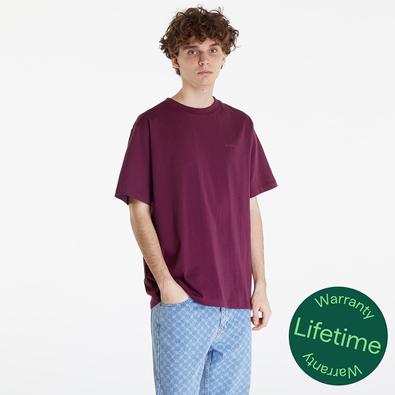 Koszulka Queens Men's Essential T-Shirt With Tonal Print Bordeaux M