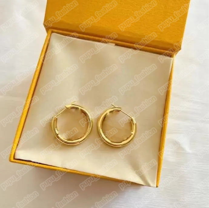 Women Hoop Earrings Premium Gold Diamond Earring Designer Stud Earring Luxury Hoops Brand Letter Design Earrings Fashion Jewelry With Box