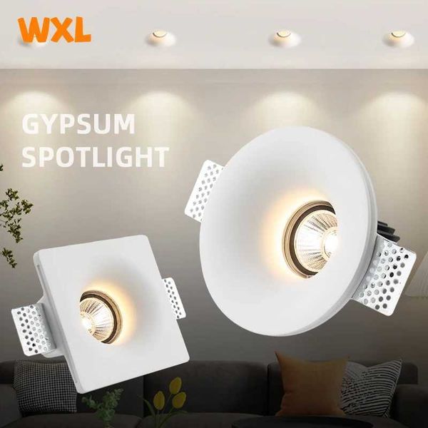 Embedded Gypsum tube light pendant lamp GU10 LED anti glare embedded borderless spotlight living room bedroom hallway home lighting CL240830