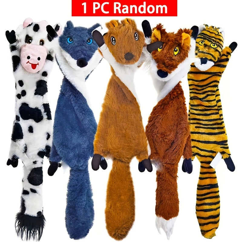 TEMU 1-2-3-5- Dog Toys, Dog Chew Teething Toys For Small Medium Breed Chewers, No Stuffing Plush Squeaky Dog Toys, Interactive Tug Of Rope Toys For