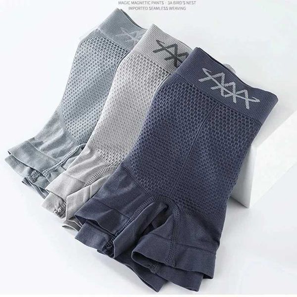 2024 new mens underwear seamless breathable mid waist trackless high elasticity mens underwear nylon underwear comfortable boxing X241207