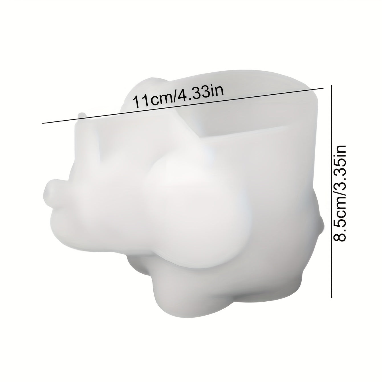 TEMU Diy Elephant-shaped Succulent Planter Mold - Silicone Dual-size Mold For Concrete, Resin, Plaster Casting - Handmade Cement Pot For , Candle