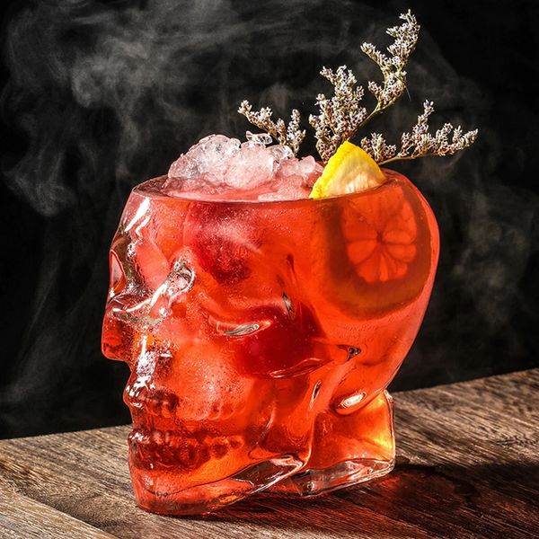 80-150-350 ML Skull Face Beer Mug Skull Glasses Cocktail Glass Cup Drinking Glasse Funny Entertainment Glassware Halloween Decor 241231