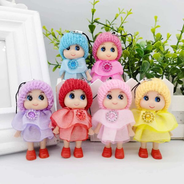1PC Cute Fashion Kids Plush Dolls Keychain Soft Stuffed Toys Keyring Plush Animals Pendant Mini Baby Doll Toys for Girls Women Y240731