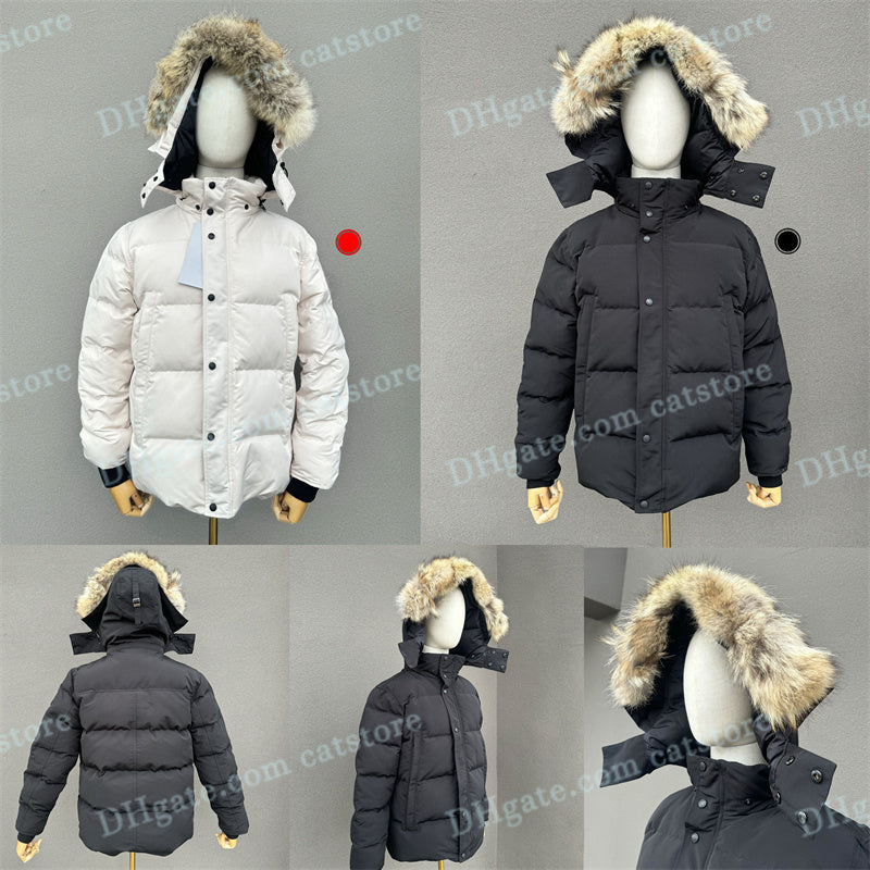G29 Winter Fourrure Down Parka Homme Jassen Chaquetas Outerwear Wolf Fur Hooded Fourrure Manteau Wyndham Canada Jacket Coat Hiver Doudoune Mens