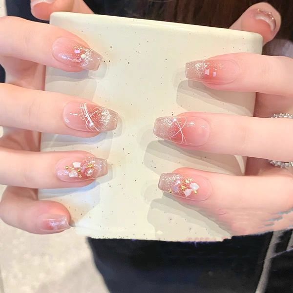Nail Art Ice Skin Jade Cat Eye Shell Gold Foil Pearl Powder Manual Nail Patching Removable Polish Wearable Fashion Accessories