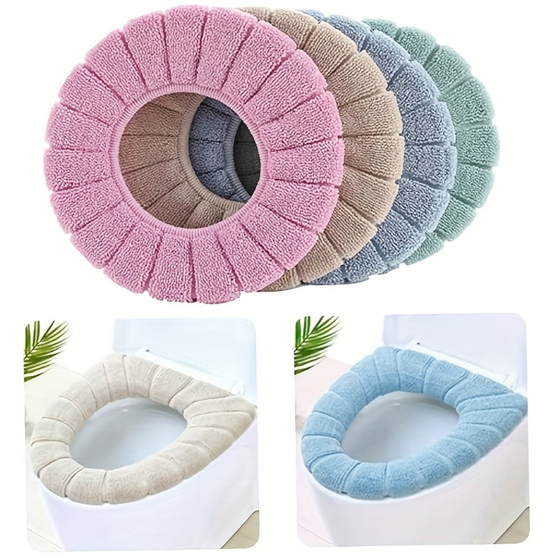 TEMU 5-10pcs Super Soft Washable Toilet Seat]leakage Prevention Universal Home-travel-commercial Toilet Seat Cover Applicable, Easter Gift About