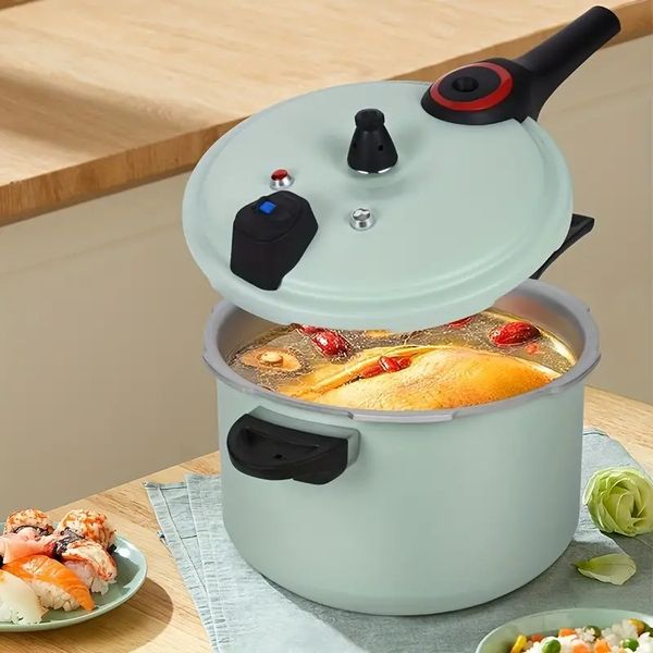 1pc, SHUANGXI Pressure Cooker, Aluminum Alloy Pressure Cooker, Durable Pressure Cooking Pot, To Save Time, Kitchen Utensils, Kitchen Accesso