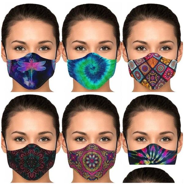 Designer Masks Ornament Printed Reusable Respirators Washable Fashion Face Masks Retractable Mascarilla Custom Cycling Breat Dhgarden Dhyqs