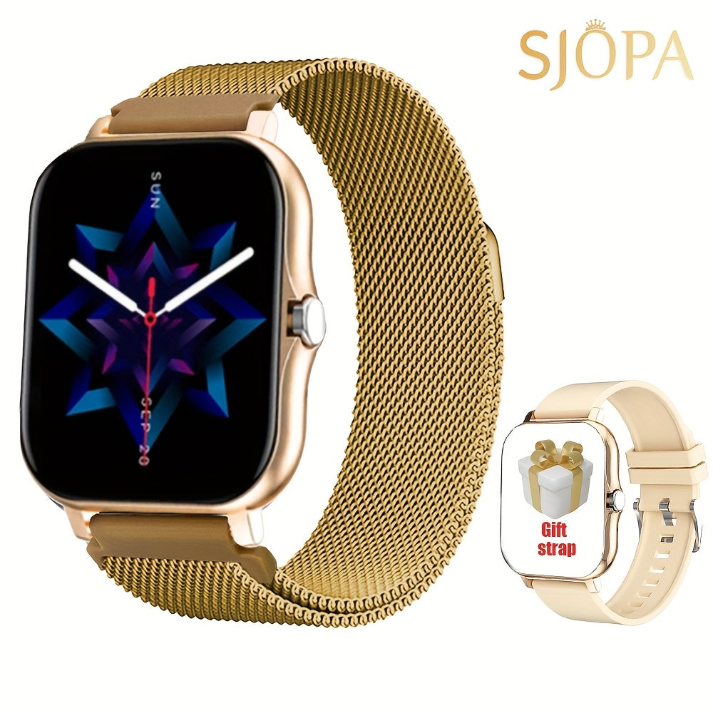 TEMU New Sjopa Smartwatch - 1.83in Touchscreen Smartwatch With Silicone Strap Included, Compatible With And Iphone For Call Answering, Message