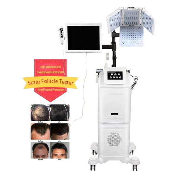 New Design Hair Growth Machine For Hair Loss 650nm Hair Growth Scanner Detector Diagnostic Analyzer Regulate Oil Secretion Machine