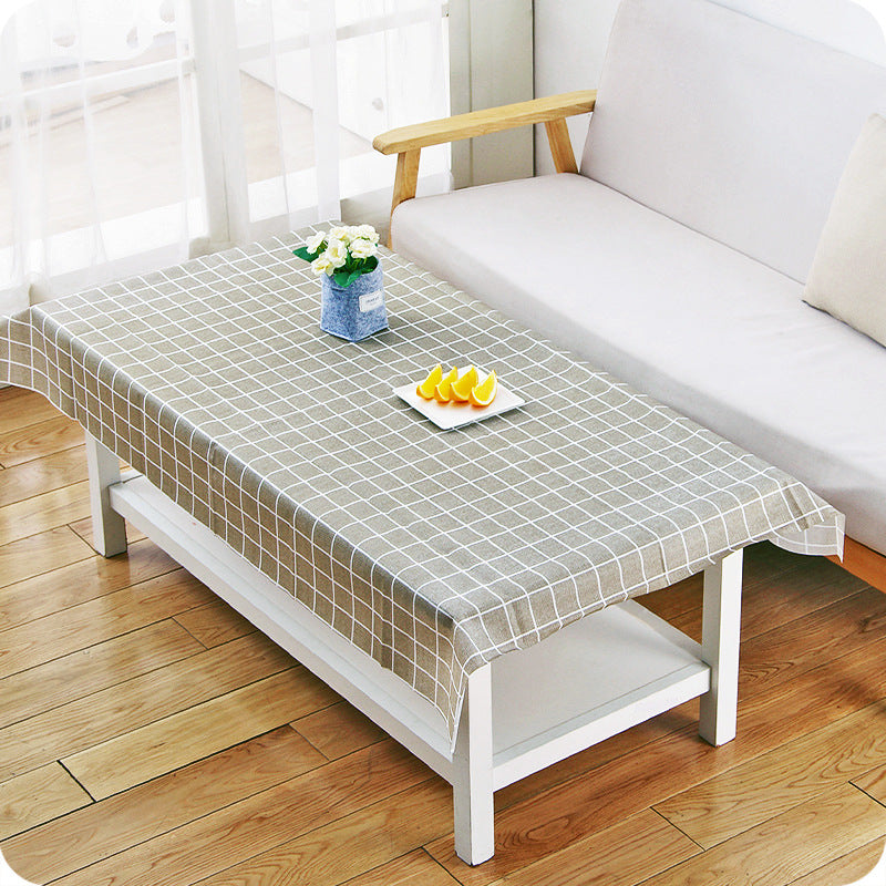 W357 Tablecloth small fresh printed plaid coffee table cloth