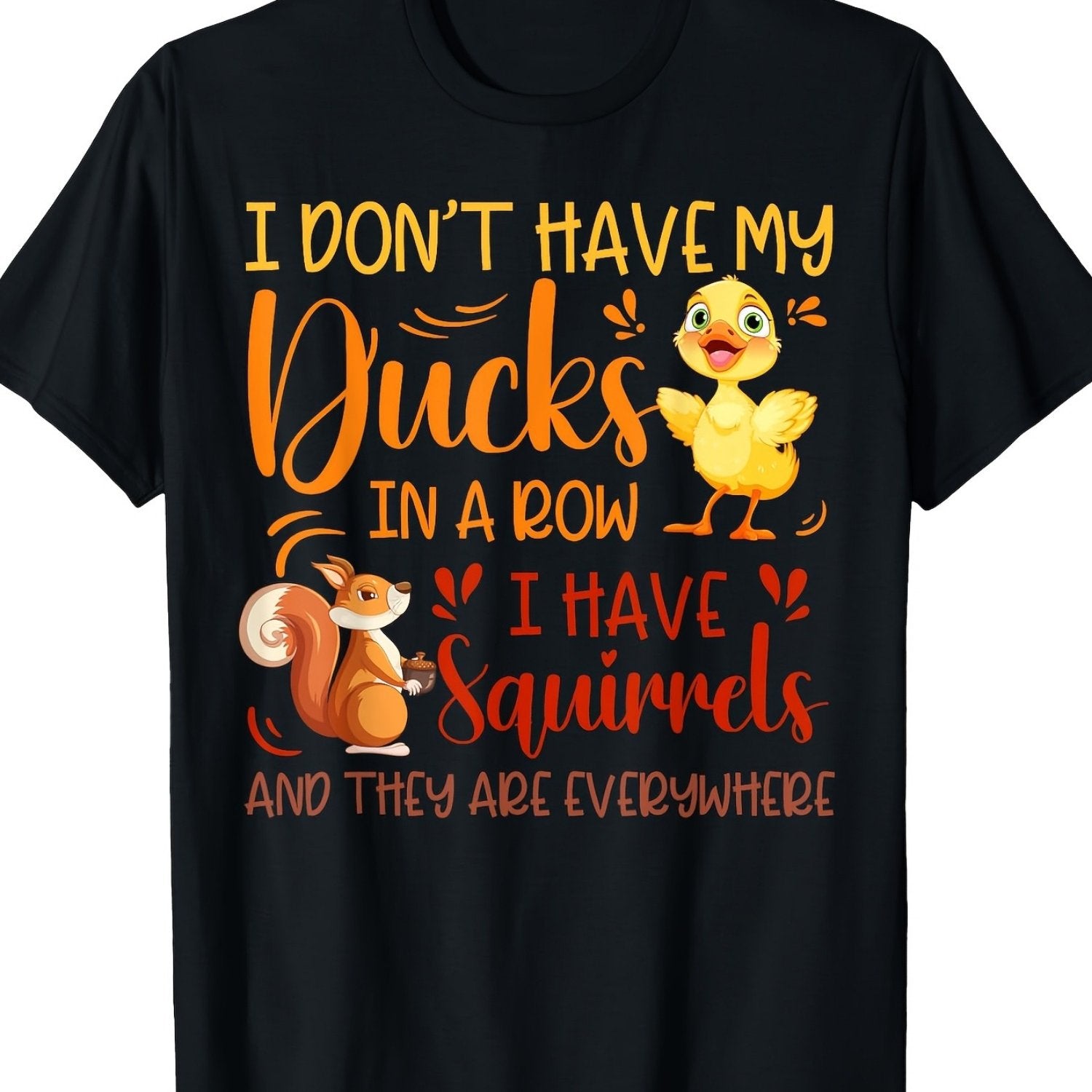 TEMU Men's Funny " Have My , I Have Squirrels" Graphic T-shirt - Soft Breathable 100% Cotton Casual Short Sleeve Tee With Squirrel & , Perfect Gift