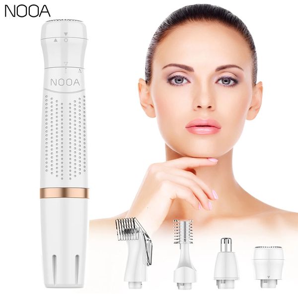 NOOA 4 IN 1 Women Electric Shaver For Painless Hair Removal bikini Epilator eyebrow body hair trimmer 231220
