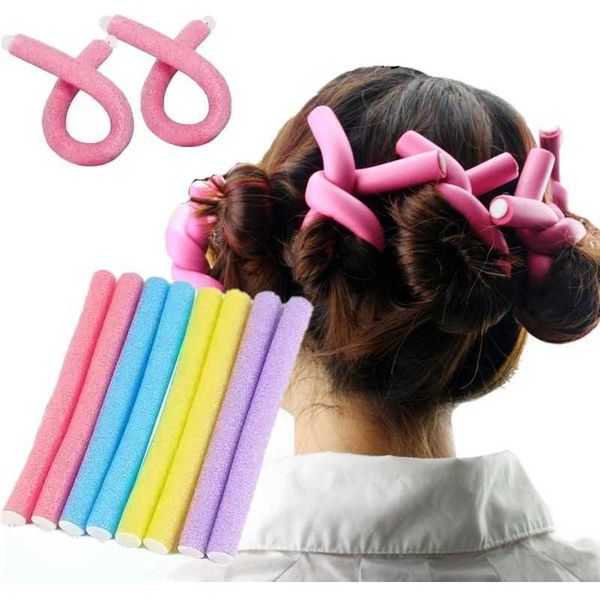10pcs Heatless Hair Curler No Heat Hair Rollers Soft Curls Curling Rod Roller Sticks Perm Rods Wave Formers Hair Styling ToolsXJ241119