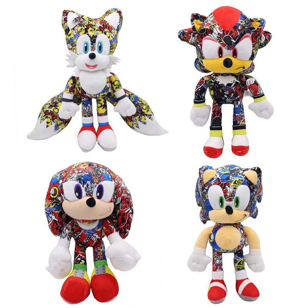 Manufacturers wholesale 4 styles of 30cm hedgehog Sonic plush toys film and television games peripheral dolls for childrens gifts Z241223