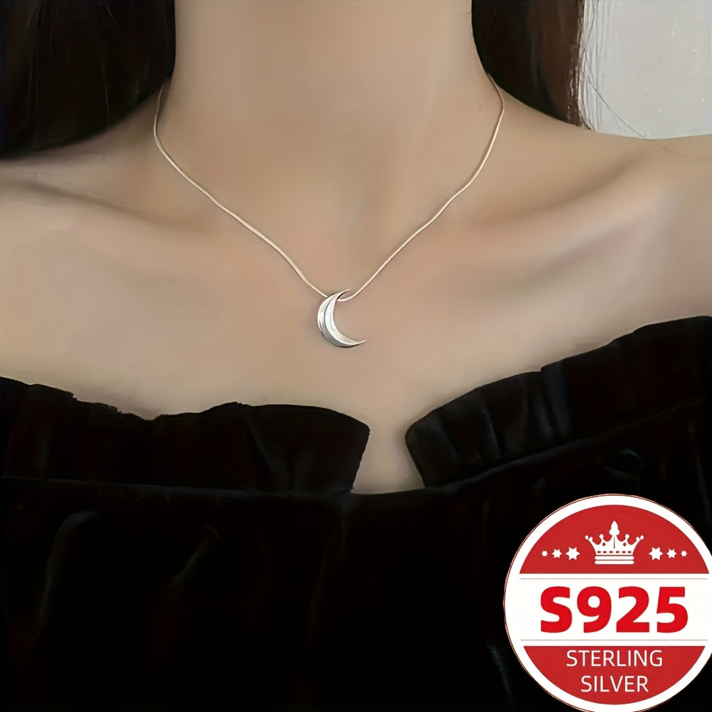 TEMU S925 Sterling Necklace, Hypoallergenic Necklace, Jewelry Gift For Girls, Fashionable Pendant, Women's Jewelry, Gift For , Perfect Gift For