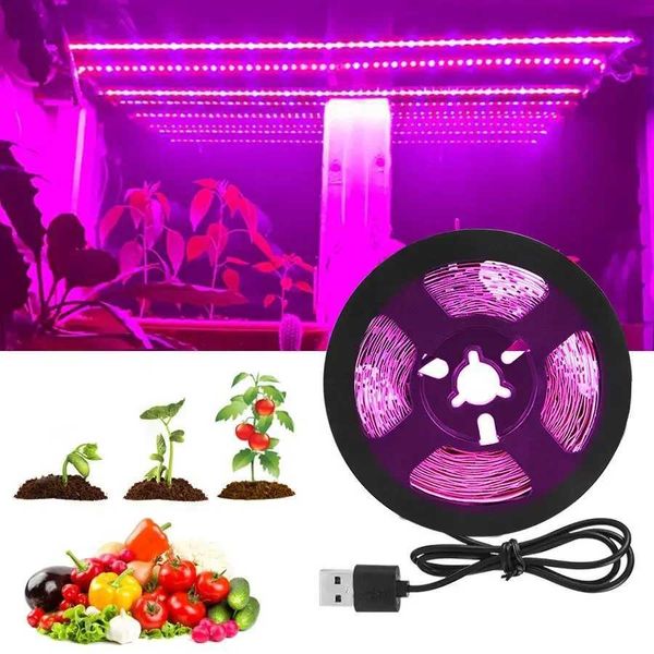 1-3m Plant Grow Lamp Led Strip 5V USB Waterproof Full Spectrum Greenhouse Flower Seedling Growth Tent Hydroponics Lamp Garden Y240816