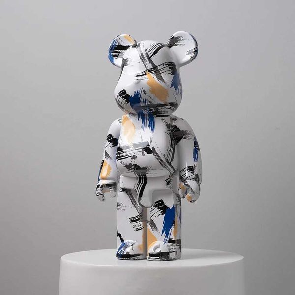 Novelty Items Minimalist style 35cm resin graffiti violent bear bricks violent bear ornaments office desk and living room decorationL2476