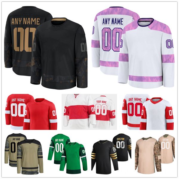 2024-25 Military Appreciation I Salute Hockey Jersey 23 Lucas Raymond 93 Alex DeBrincat 88 Patrick Kane 53 Moritz Seider 27 Rasmussen 9 Gord