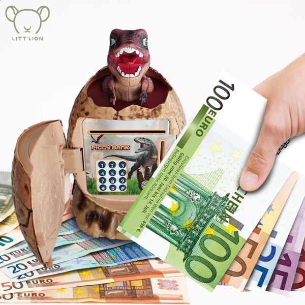 Piggy Bank Dinosaur Toys Digital Electronic Fingerprint Luminous Piggy Bank Piggy Banks To Save Money And Banking Games Toys 250120