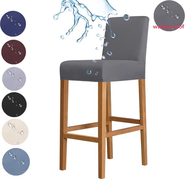 Waterproof Short Back Chair Cover Seat Cover Slipcover Hotel Bar Chair Covers House Armchair Polyester Chair Arm Cover