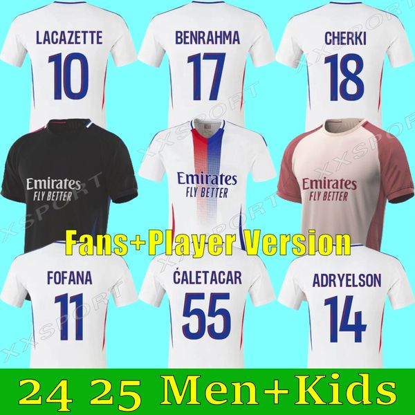 23 24 25 Maillot de foot BENRAHMA Soccer JerseyS ORBAN NUAMAH OL TAGLIAFICO FOFANA football shirts 2023 2024 Third CHERKI man Blue kids kits
