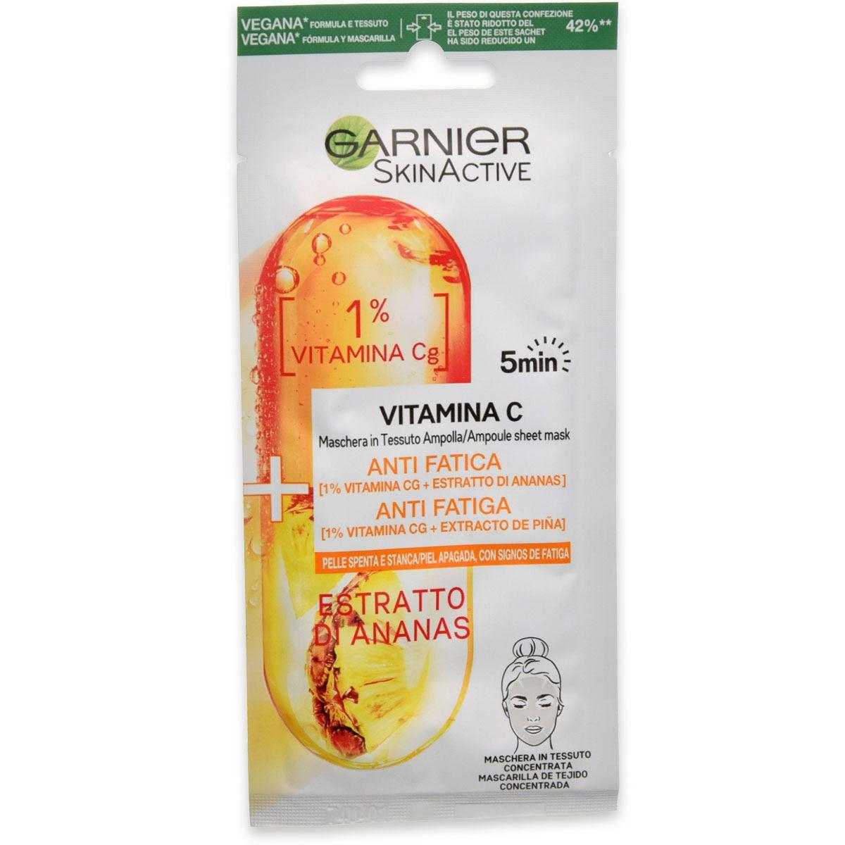 Garnier mascarilla de ampolla de vitamina c para la piel activa