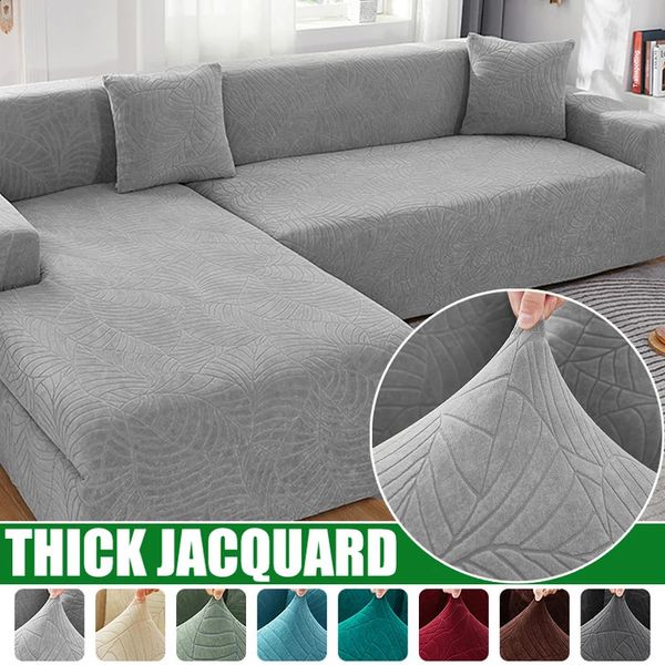 Sofa Cover for Living Room Thick Elastic Jacquard Cover for Sofa Couch Armchair 1234 Seater L Shaped Corner Sofa Cover 240819