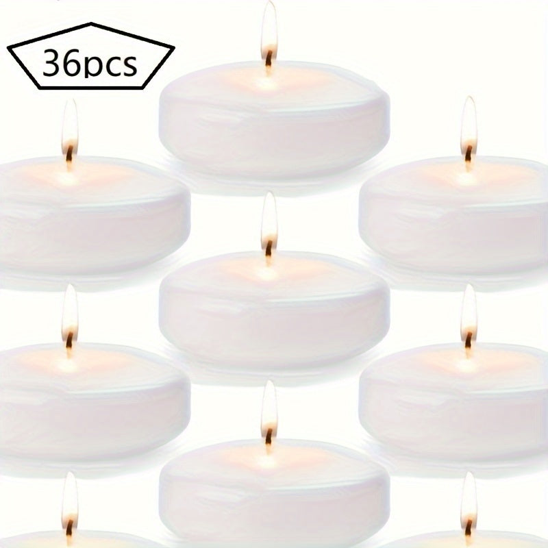 TEMU The 36 3-inch White Floating Candles Are , And Made Of Paraffin Wax.