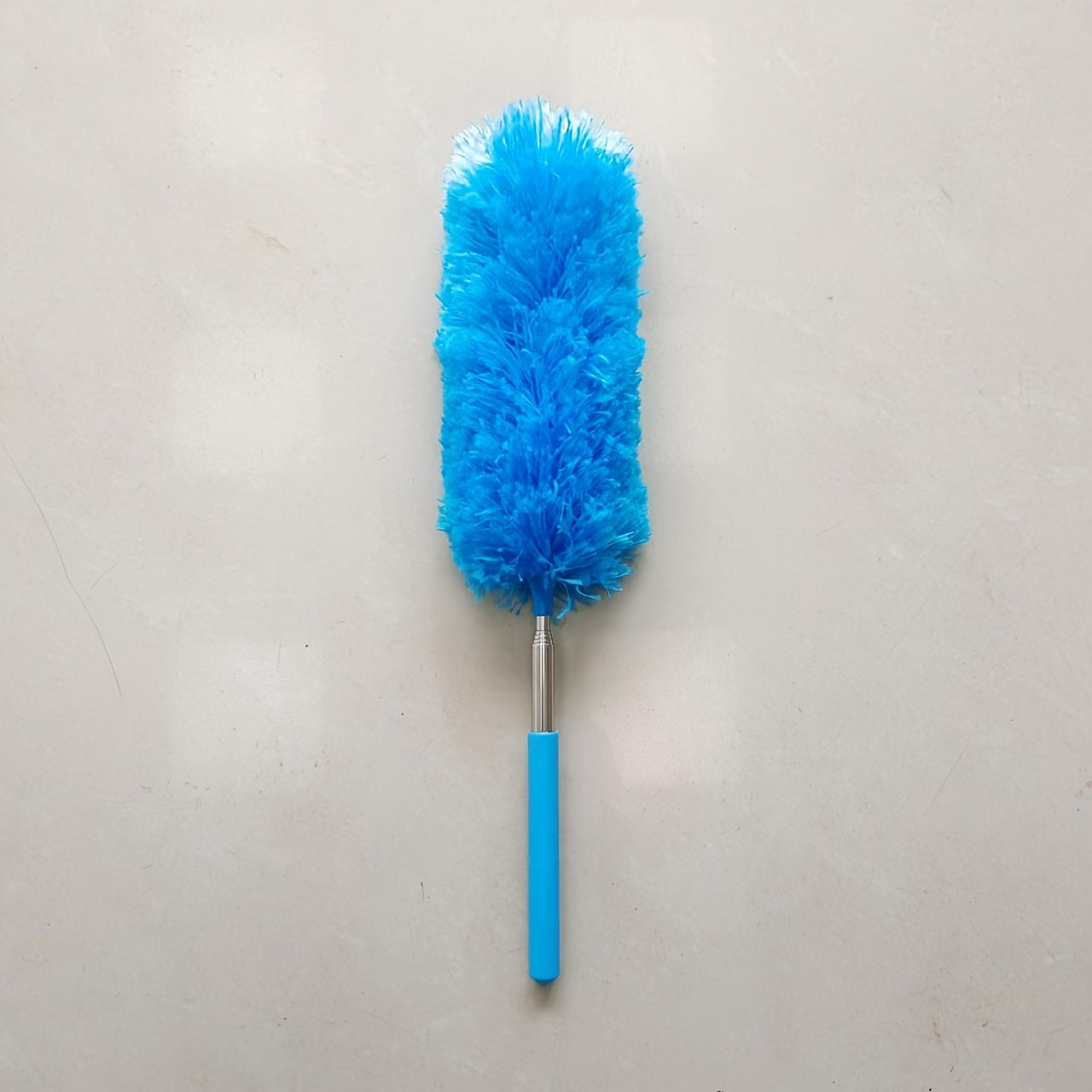 TEMU 1pc Color Microfiber Duster - Stainless Steel Rod, Reusable Duster For Effective Dusting Of Furniture, Cars, Glass - No Battery Required,