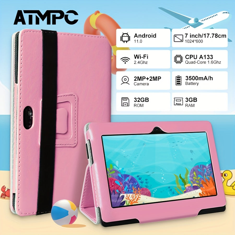 TEMU Atmpc 7 Inch Tablet, Running 11, Features 3gb Of And 32gb Of Internal Storage, A -core Processor, With An Hd Ips Display, Dual Cameras, Wifi,