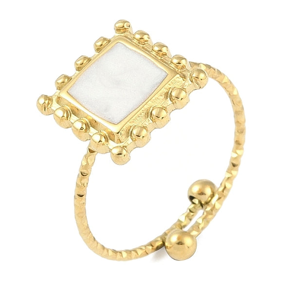 Bagues carrées en acier inoxydable 304 avec placage ionique (IP)